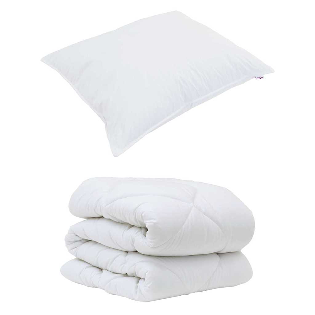 Decke mit Kissen mit Kissen 2 pcs Weiß Mikrofaser